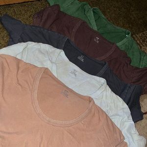 Lot of 5 AERIE BOYFRIEND VOOP
OVERSIZED T-SHIRTS American Eagle tee shirts M